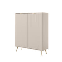 KOMMODE LANTANA 113,2/134,1/38cm mit Schubladen 2 Türen Beige - Beige, Holzwerkstoff (113.2/134.1/38cm) - MASSENO