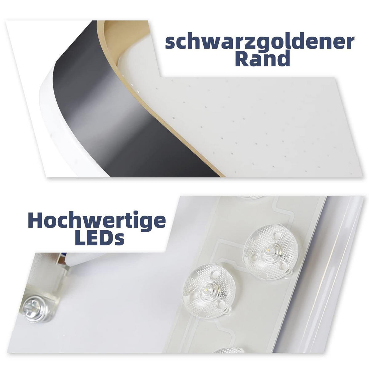 LED-DECKENLEUCHTE Zara 30/30/6 cm - Schwarz, Kunststoff (30/30/6cm) - Nettlife