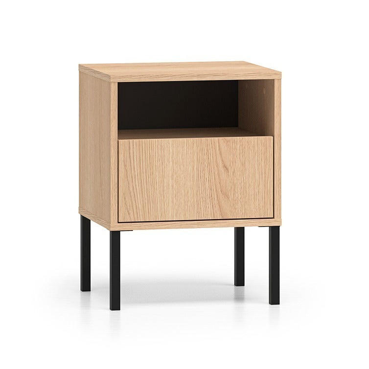 NACHTTISCH Paige Holz und Schwarz - Schwarz, Holzwerkstoff (40/53/34cm) - Petits-meubles