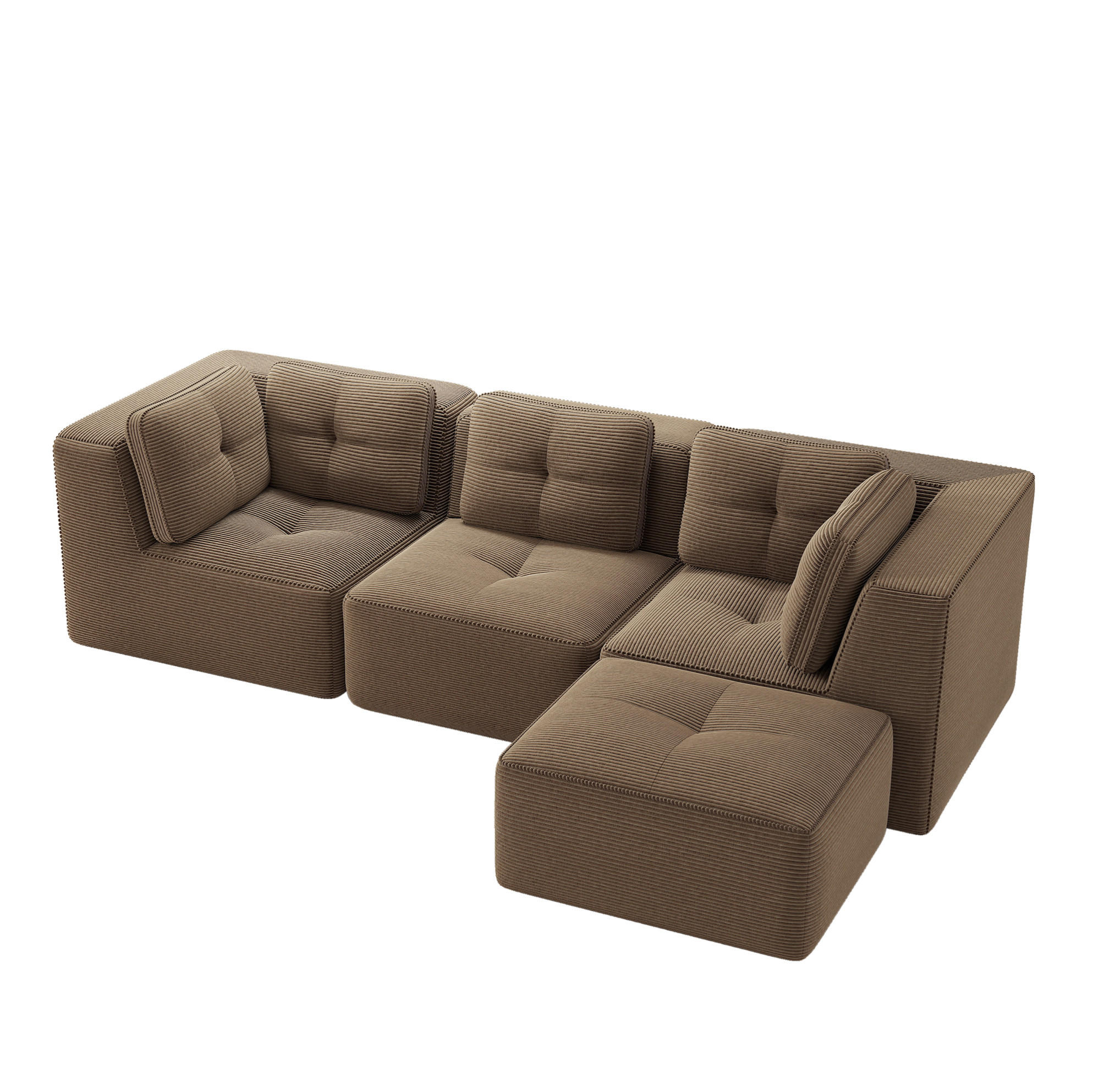 Flora Grace Ecksofa Braun 297x177 cm