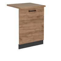 GESCHIRRSPÜLBLENDE R-Line Goldkraft Eiche 60 cm , AP Eiche - Honigeiche/Anthrazit, Holzwerkstoff (60/81.8/1.6cm) - Vicco