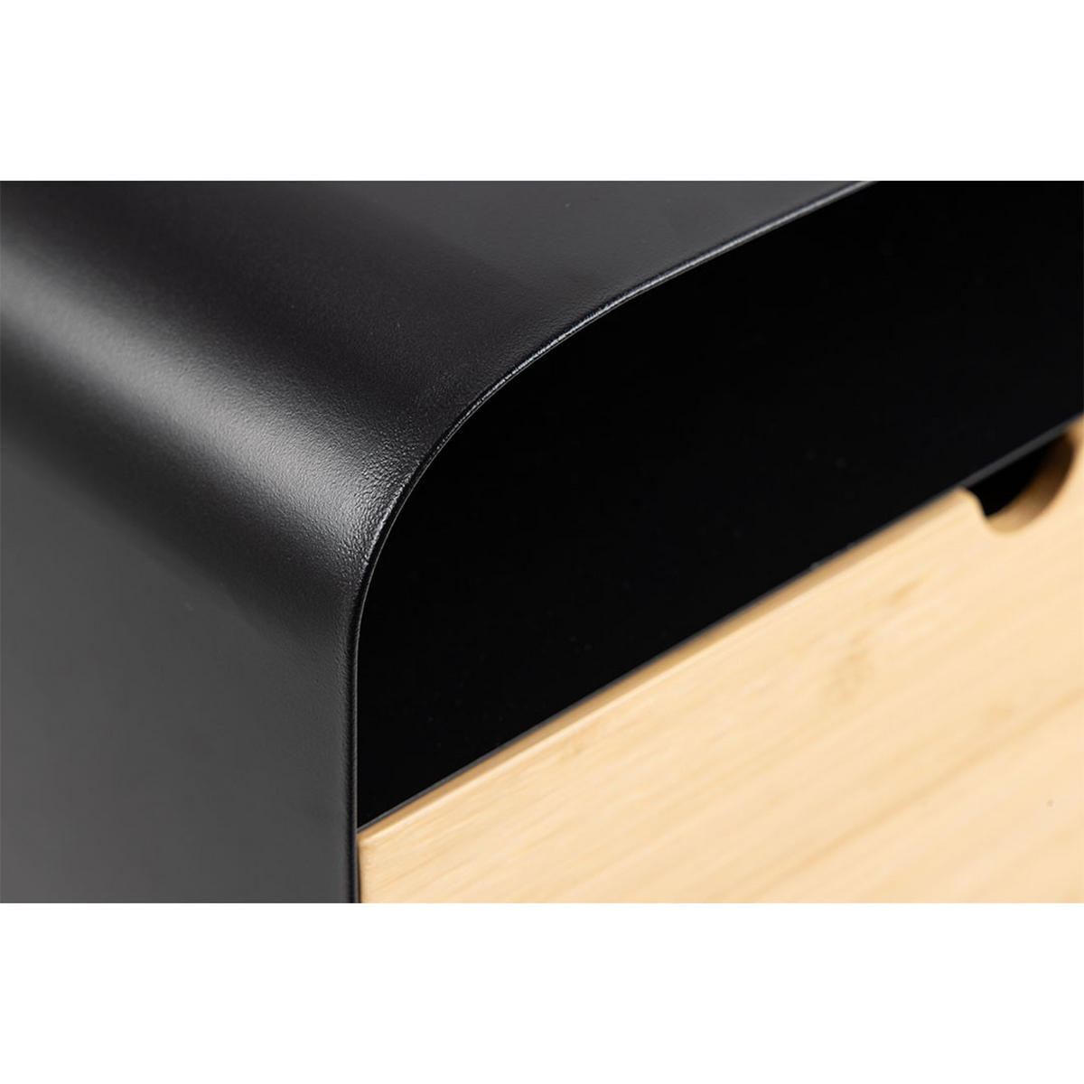 NACHTTISCH, Joliet, Schwarz, Stahl, 35 x 25 x 23 cm - Schwarz, Metall (35/23/25cm) - ebuy24