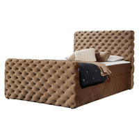 BOXBETT Chesterfield Lux - Cappuccino, Holz (200/200cm) - MIRJAN24