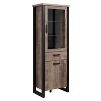 VITRINE Emile Eiche Dekor - Eichefarben, Holzwerkstoff (70/70/195cm) - ebuy24