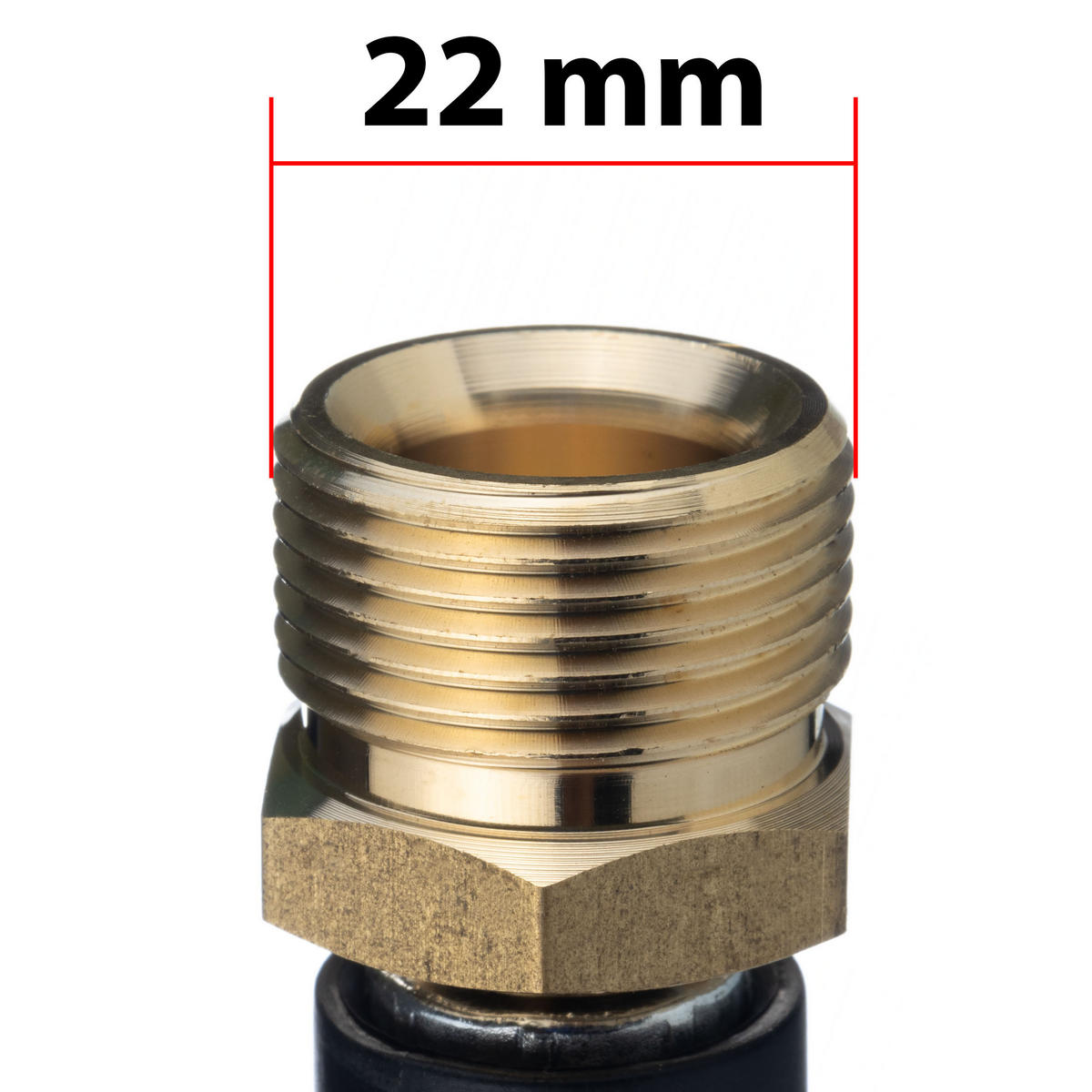SCHLAUCH M22-M22 Hochdruck - 15 m, max. 200 bar, 60 °C, Anschluss M22, Stift 14 mm - Multicolor, Kunststoff/Metall (10/10/10cm)