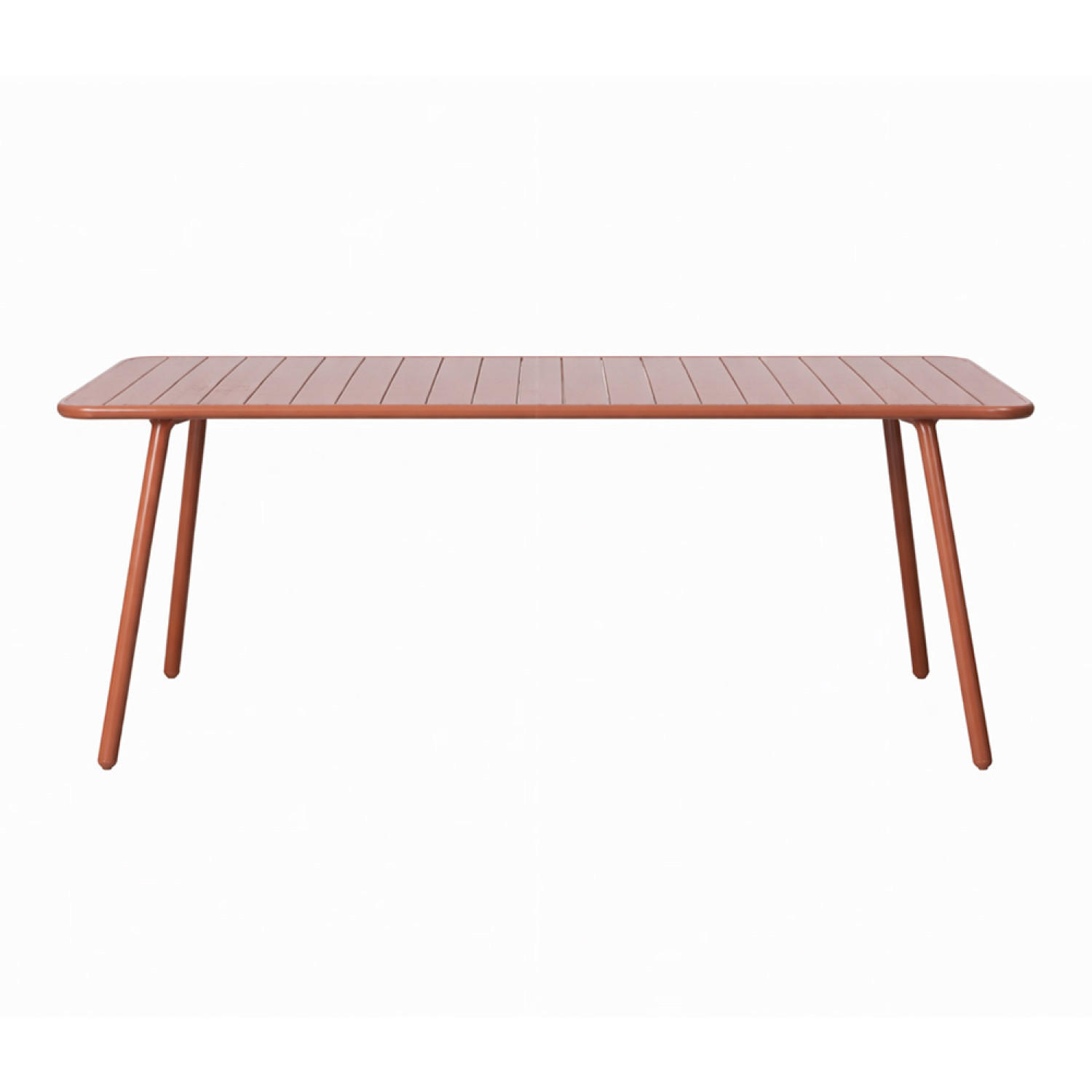 GARTENTISCH Bergame Terrakotta für 8 Personen - Terracotta, Metall (200/80/72cm) - Concept Usine