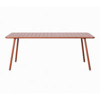 GARTENTISCH Bergame Terrakotta für 8 Personen - Terracotta, Metall (200/80/72cm) - Concept Usine