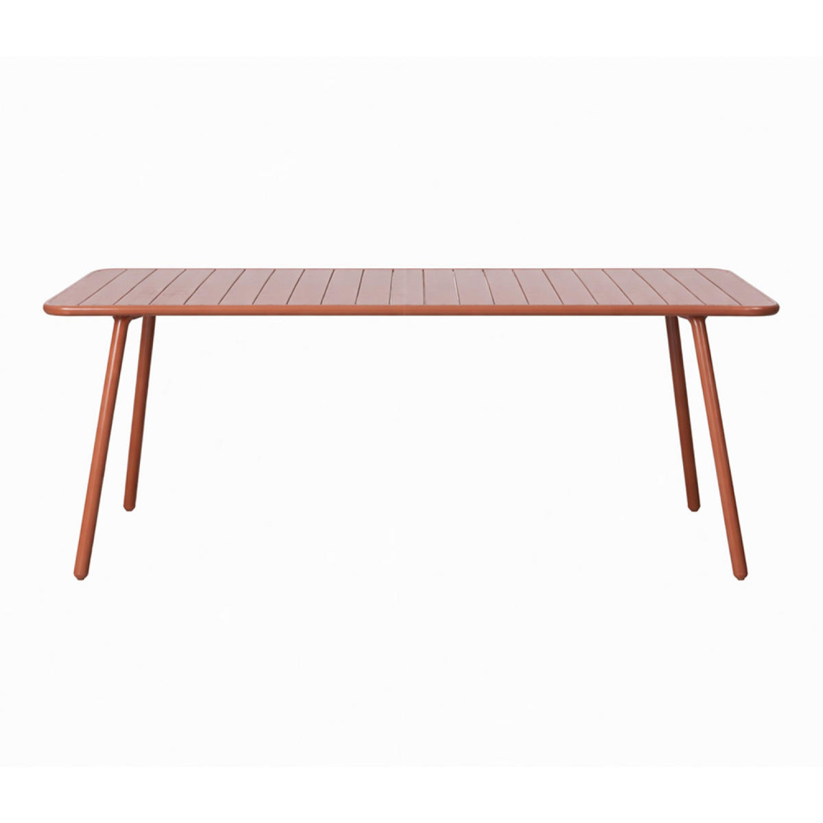 GARTENTISCH Bergame Terrakotta für 8 Personen - Terracotta, Metall (200/80/72cm) - Concept Usine