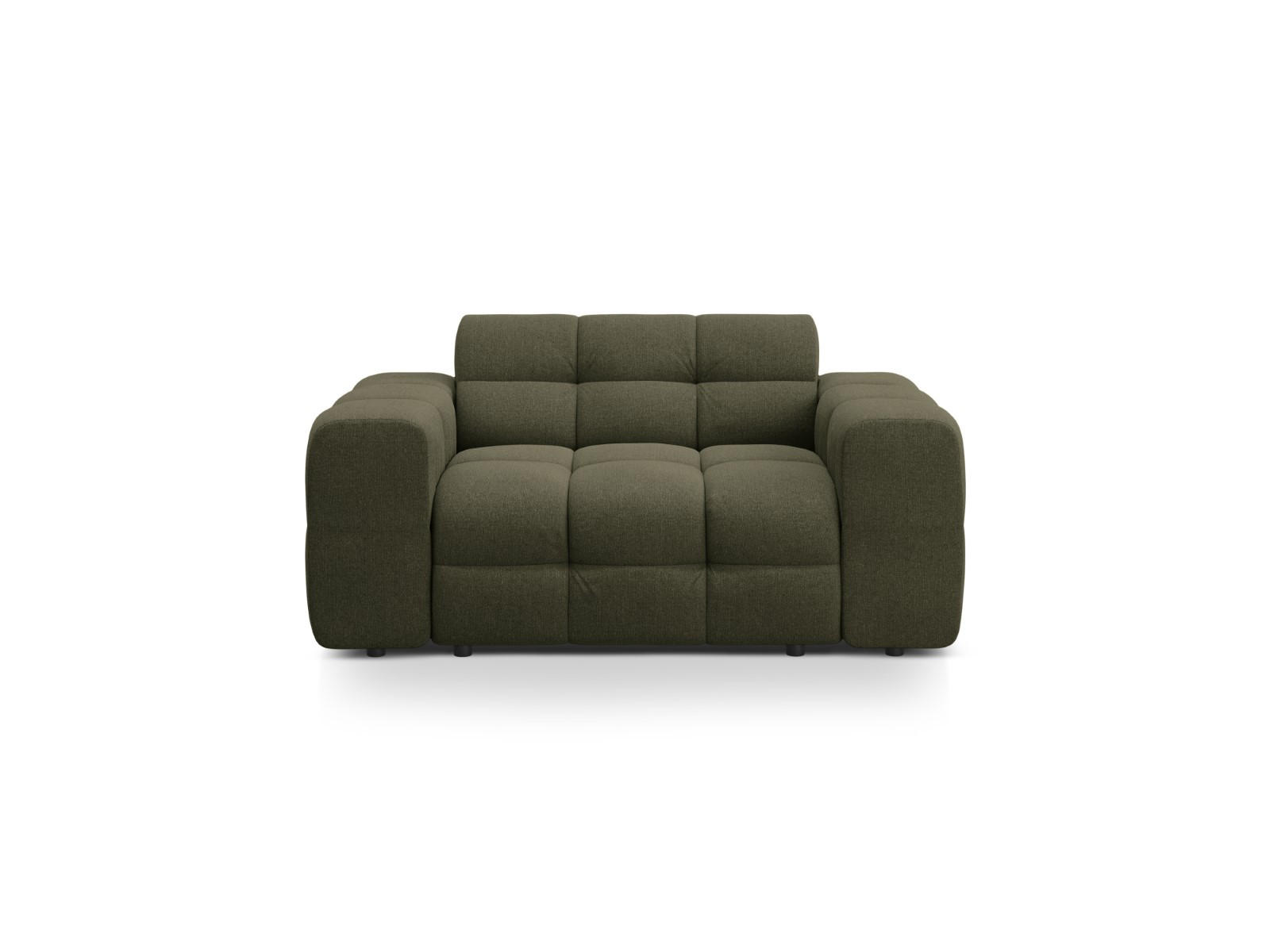 SOFA Kendal aus strukturiertem Stoff amazonasgrün 2 Sitzplätze - Waldgrün, Textil (156/79/103cm) - Micadoni