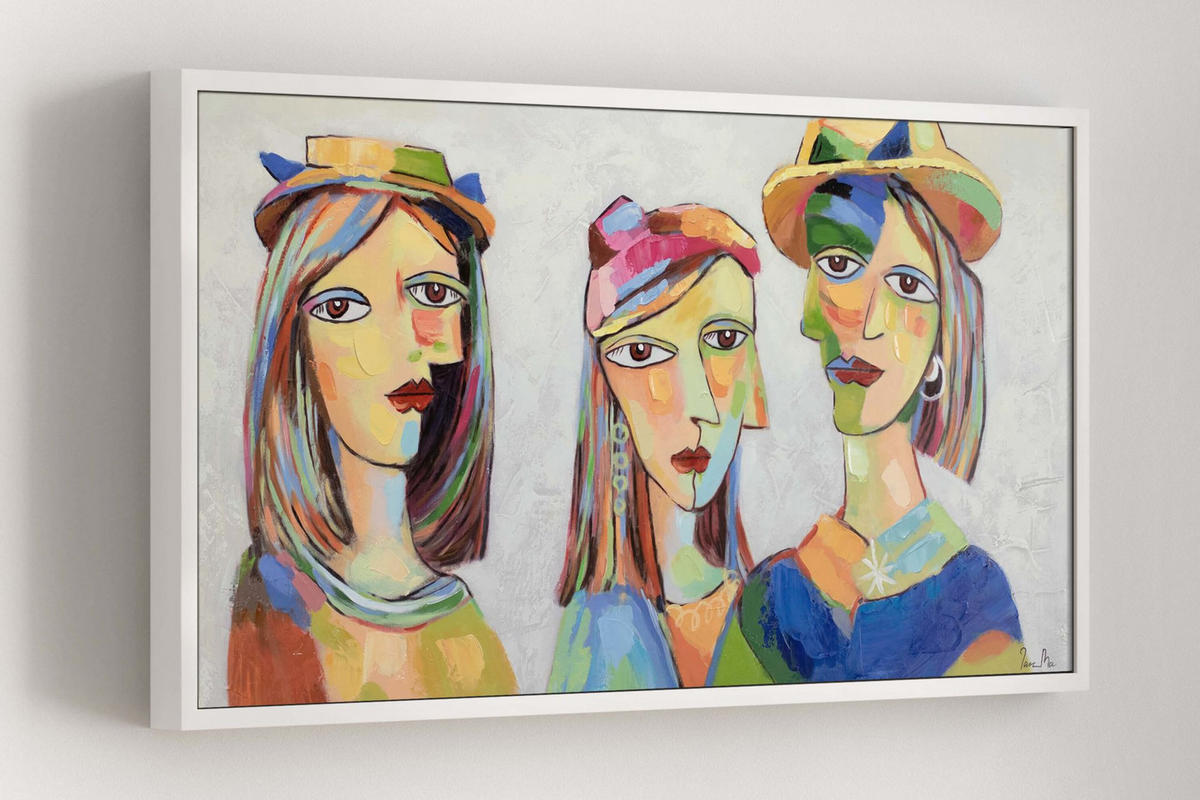 OLEJOMALBA 120/60 cm, Zvířata - různobarevná, dřevo/textil (120/60cm) - KUNSTLOFT