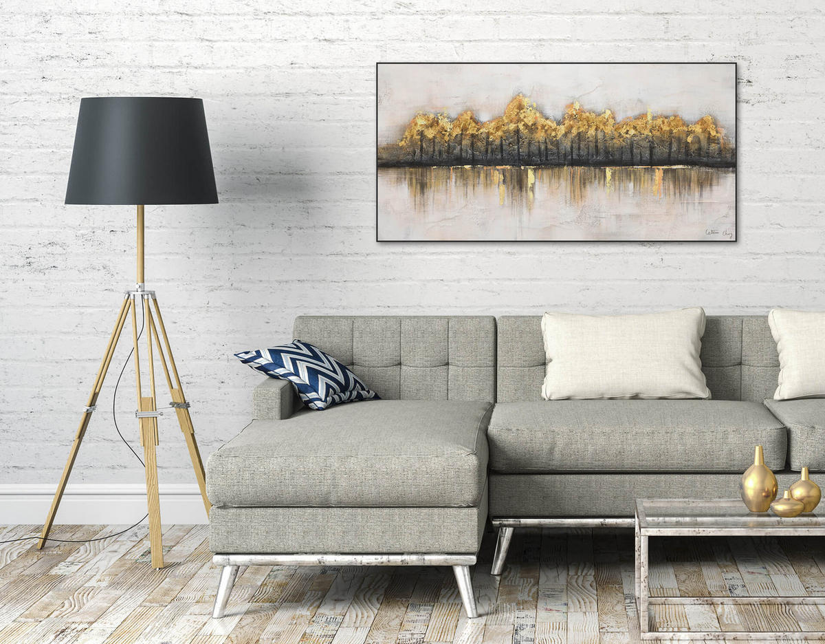 ÖLGEMÄLDE 120/60 cm - Braun, Holz/Textil (120/60cm) - KUNSTLOFT
