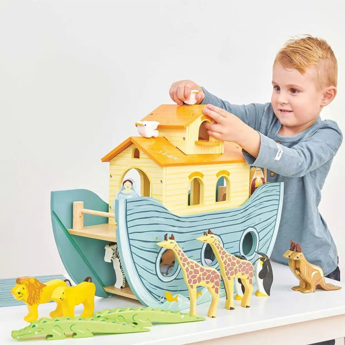 HOLZARCHE Le Toy Van, Arche Noah, mit Figuren - Naturfarben, Holz (20/60cm) - Le Toy Van