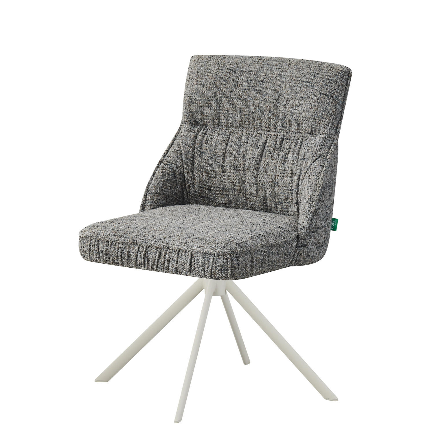 ESSZIMMERSTUHL LINNEA 2er-Set - Dunkelgrau/Weiß, Textil/Metall (49/84/62cm) - DUBI Möbel