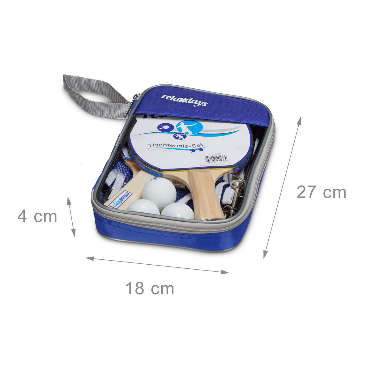 TISCHTENNIS-SET - Multicolor, Holz/Kunststoff (154/5cm) - Relaxdays