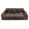 KINDERSOFA, Aesthetic, Cord, Braun - Braun, Textil (160/48/80cm) - MeowBaby