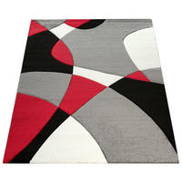 KURZFLOR-TEPPICH DIAMOND 664 ROT 60X110 - Rot, Kunststoff (60/110cm) - Paco Home