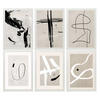 POSTER Set Mit 6 Illustrationen Von Franz Kline A3 Weißer Rahmen - Weiß, Papier (29/3cm) - Nacnic