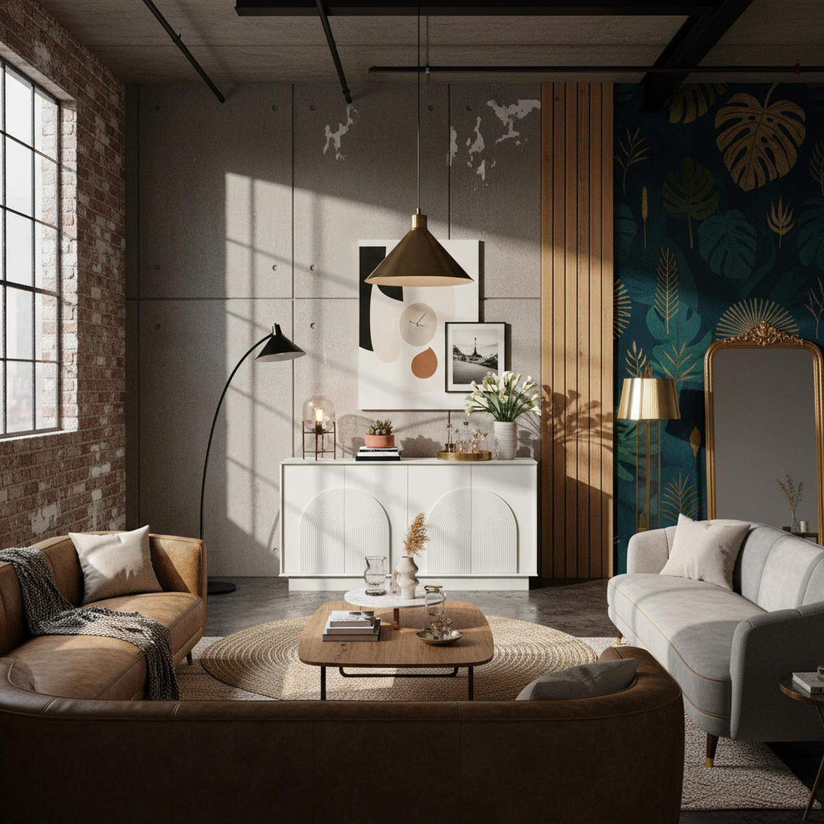 SIDEBOARD 4 Türen mit gewölbten Paneelen, MDF, matte Oberfläche - Weiß, Holzwerkstoff (160/80/38cm) - Urban Meuble