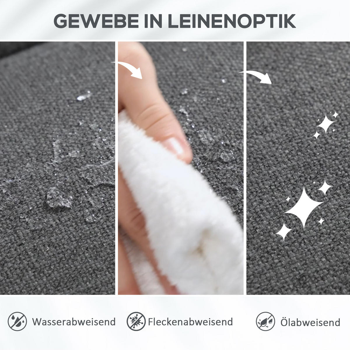 MASSAGESESSEL DE-06382 elektrisch, 3 Motoren, 170° neigbar, Massage & Wärme Grau - Dunkelgrau, Textil/Metall (93/112/100cm) - ComfortXL