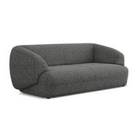 3-SITZER SOFA Strukturstoff Stoff Grau - Dunkelgrau/Schwarz, Kunststoff/Textil (212/81/98cm) - Makamii
