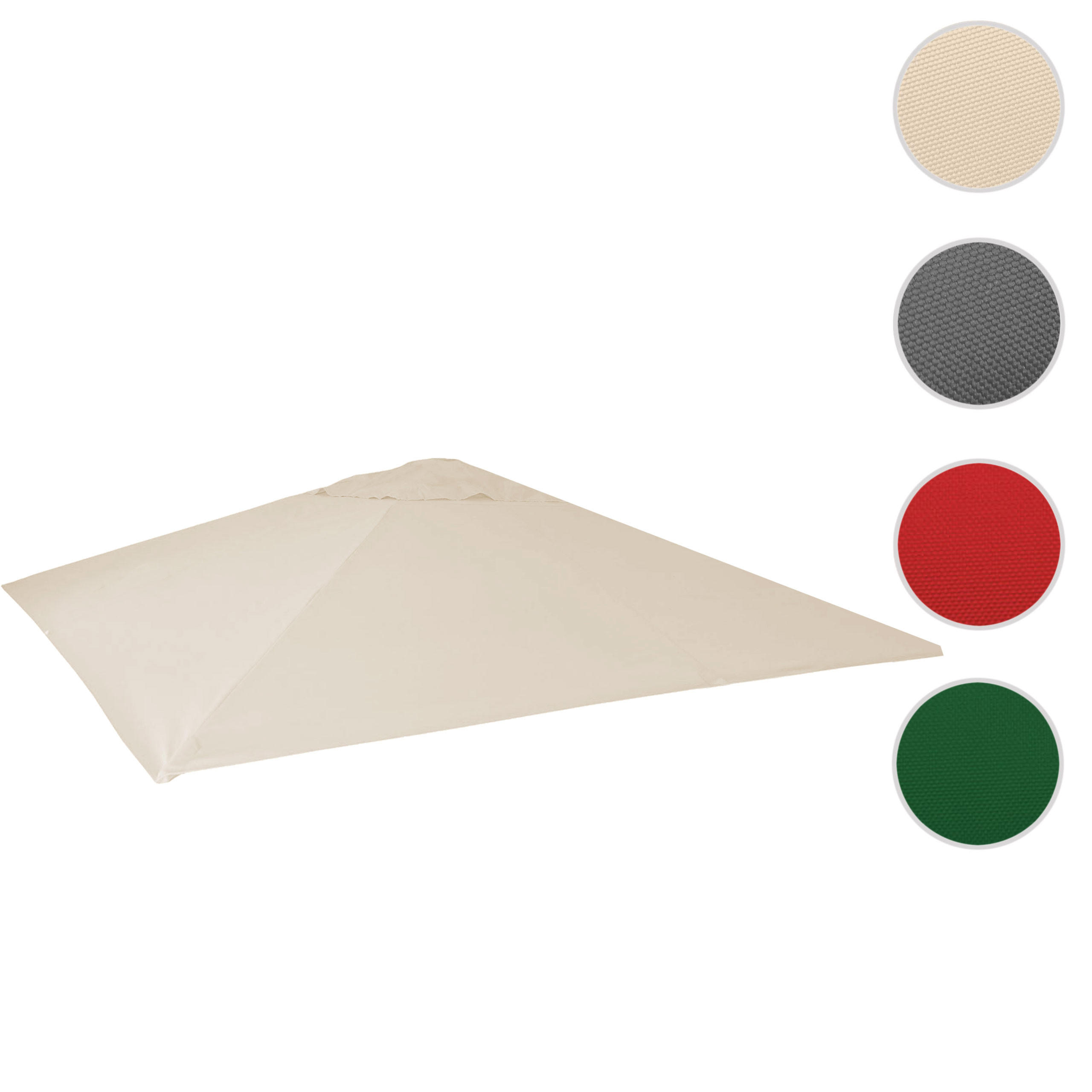 ERSATZ-BEZUG SONNENSCHIRM Cremeweiß - Weiß, Textil (490/490cm) - MCW