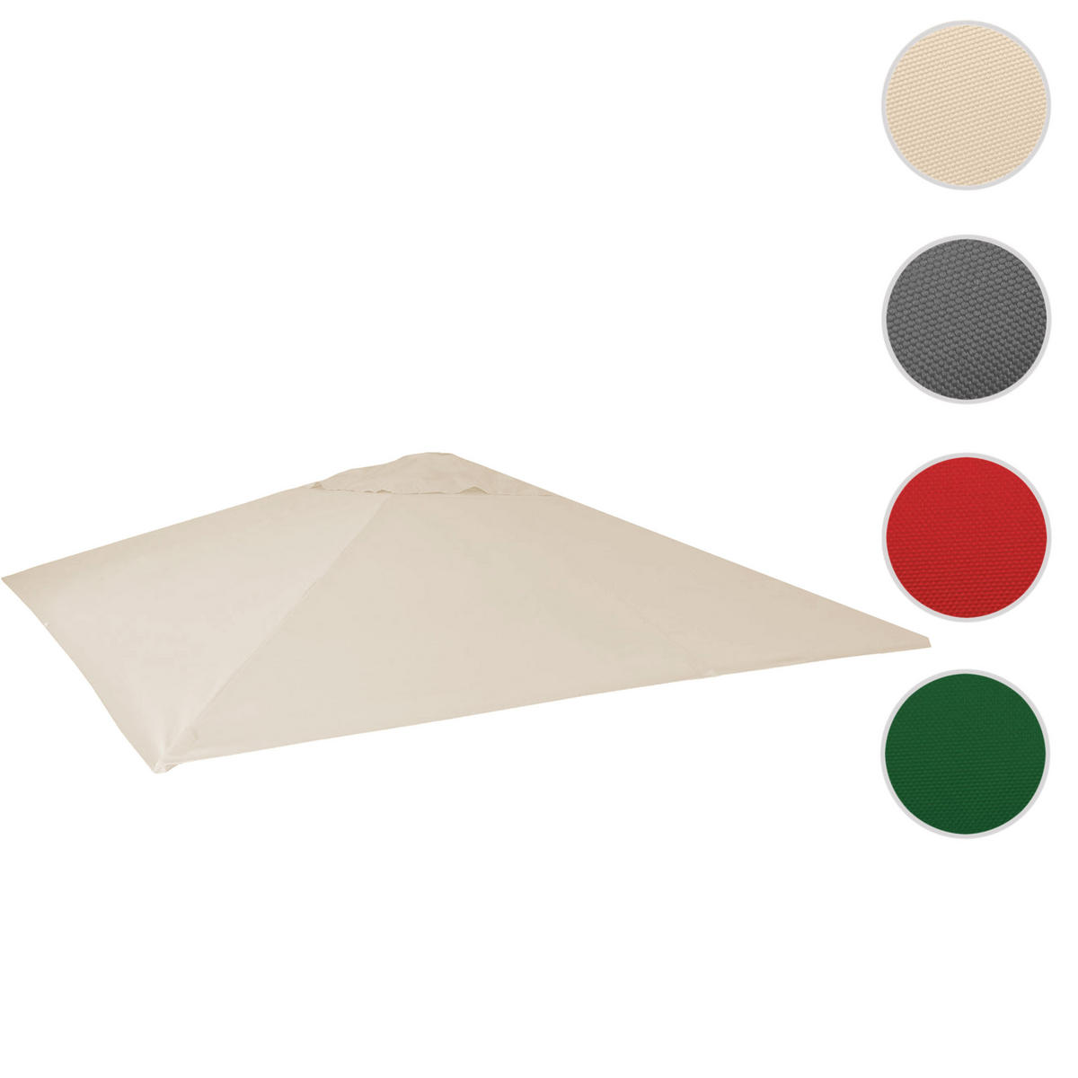 ERSATZ-BEZUG SONNENSCHIRM Cremeweiß - Weiß, Textil (490/490cm) - MCW