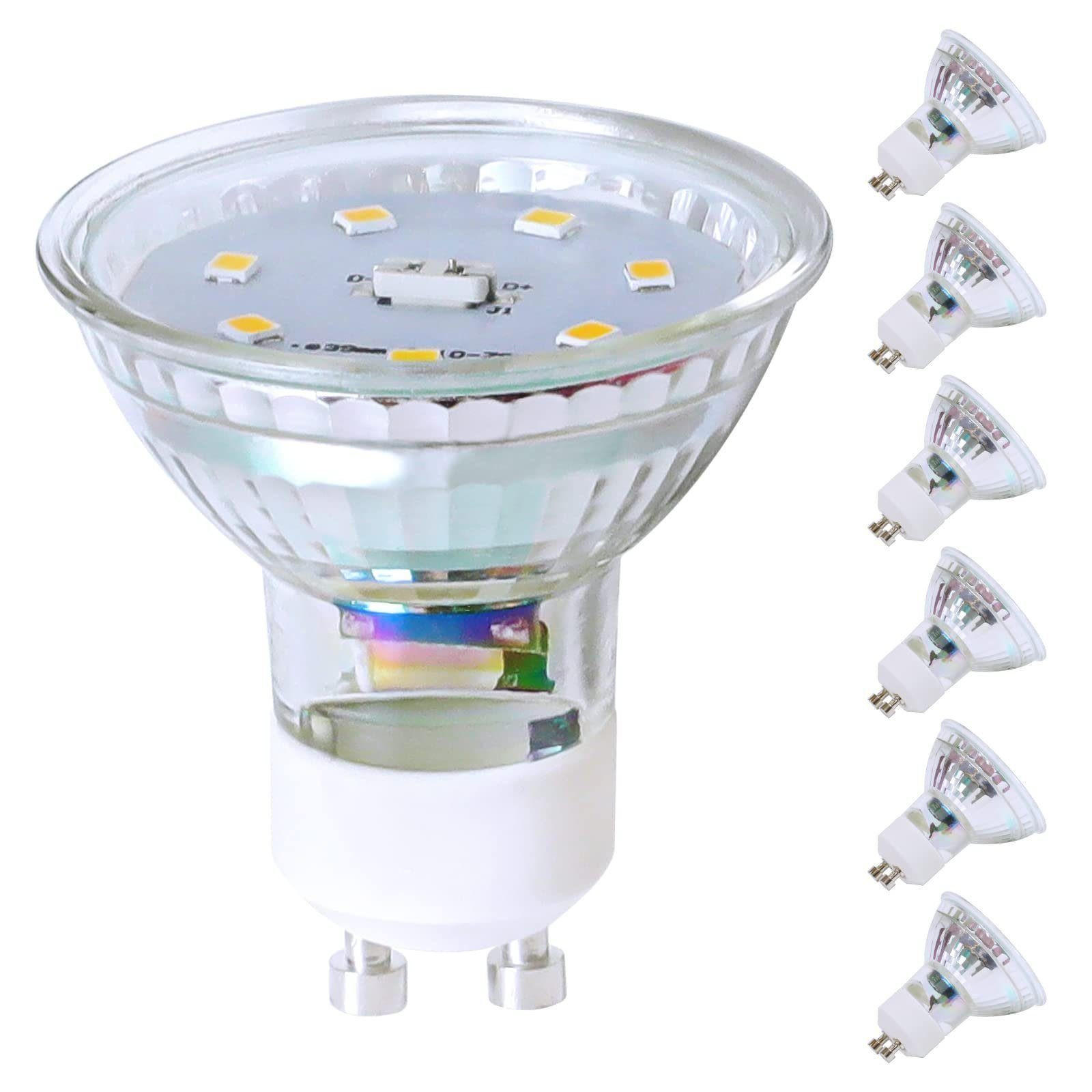 LED-LEUCHTMITTEL GU10 5W(6er-set) - Transparent, Glas (5/5.7cm) - Nettlife