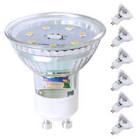 LED žárovky GU10 5W (sada 6 ks) - průhledná, sklo (5/5.7cm) - Nettlife
