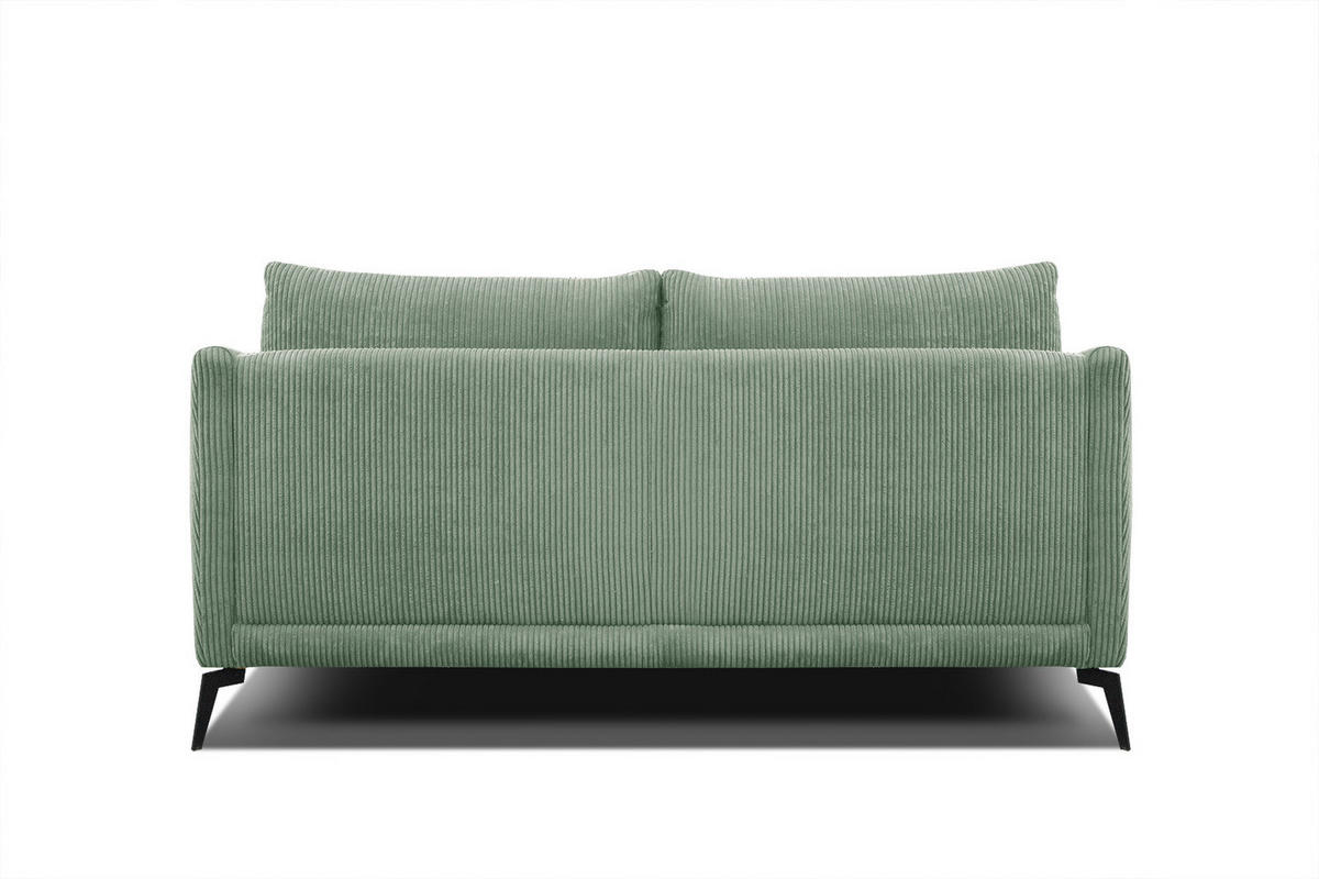 SOFA VILT 2,5-Sitzer, mintgrün - Schwarz/Mintgrün, Holzwerkstoff/Kunststoff (202/89/94cm) - Courtois Laville
