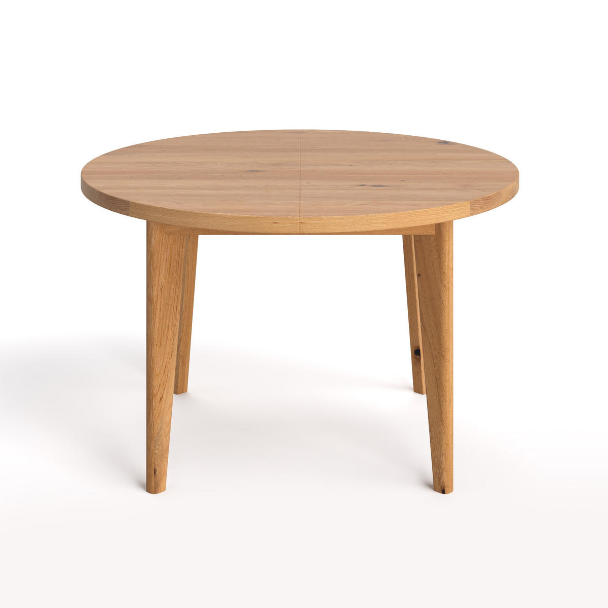 TISCH Ausziehbar Luna aus massivem Eichenholz 120 cm + Tischverlängerungen 2x45 cm - Eichefarben/Braun, Holz (120/120/75cm) - Danzz