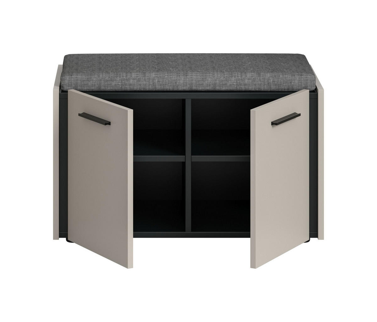 SITZBANK INKL. SITZKISSEN Emil Kaschmir 75/40/42 cm - Beige, Holzwerkstoff (75/42/40cm) - Xonox