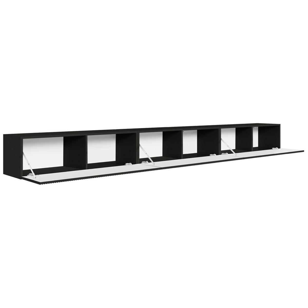 TV-LOWBOARD Veldio hängend Schwarz 300/28/32 cm - Schwarz, Holzwerkstoff (302.4/28.5/31.6cm) - Selsey