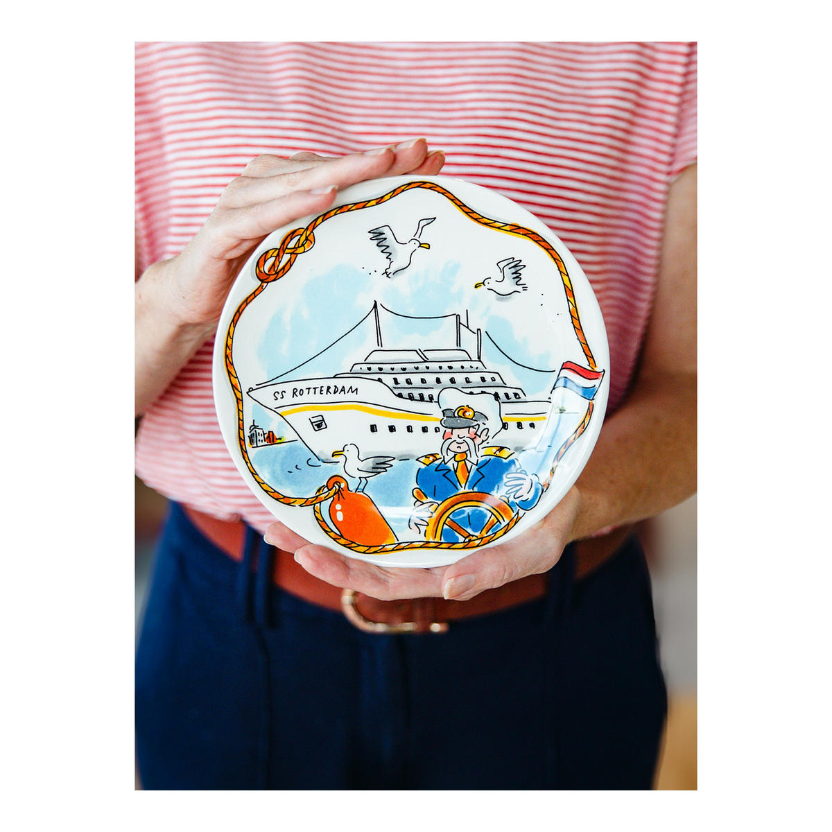 TELLER Holland-Amerika Linie SS Rotterdam in Bunt - 18cm - Multicolor, Keramik (18/18/2cm) - Blond Amsterdam