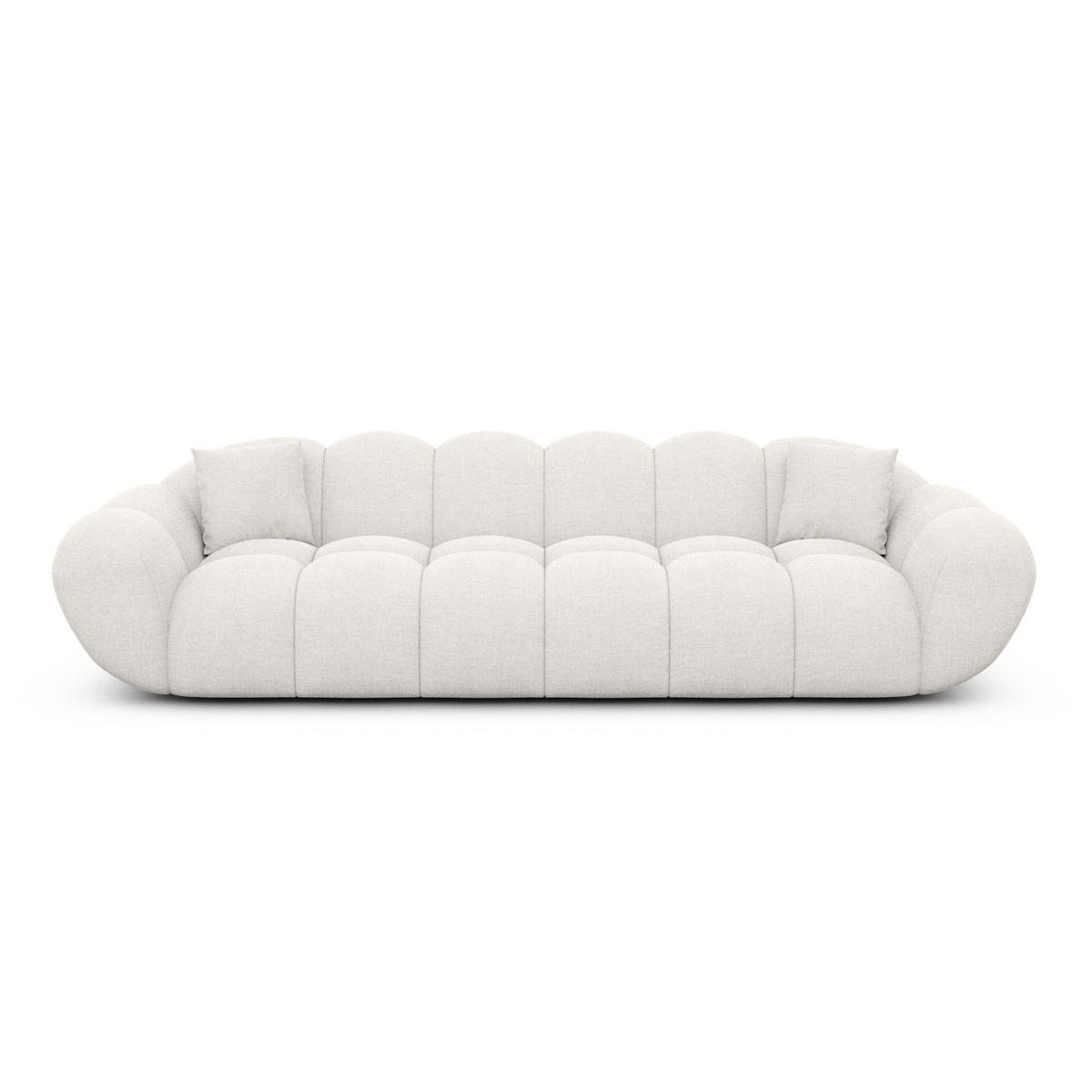 4-SITZER-SOFA Liva Weiß Strukturstoff - Weiß, Textil (265/70/93cm) - VAROYAL