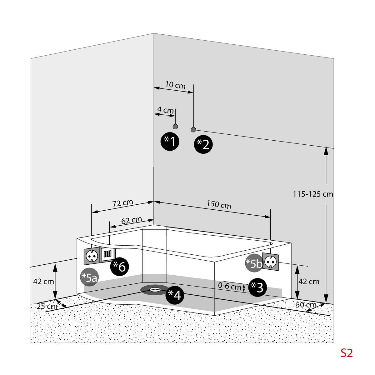 WHIRLPOOL Wanne Duschkabine ws K50-R00-WP 100x170 - Weiß, Glas/Kunststoff (98/225/170cm) - AcquaVapore by Sandra Jentho