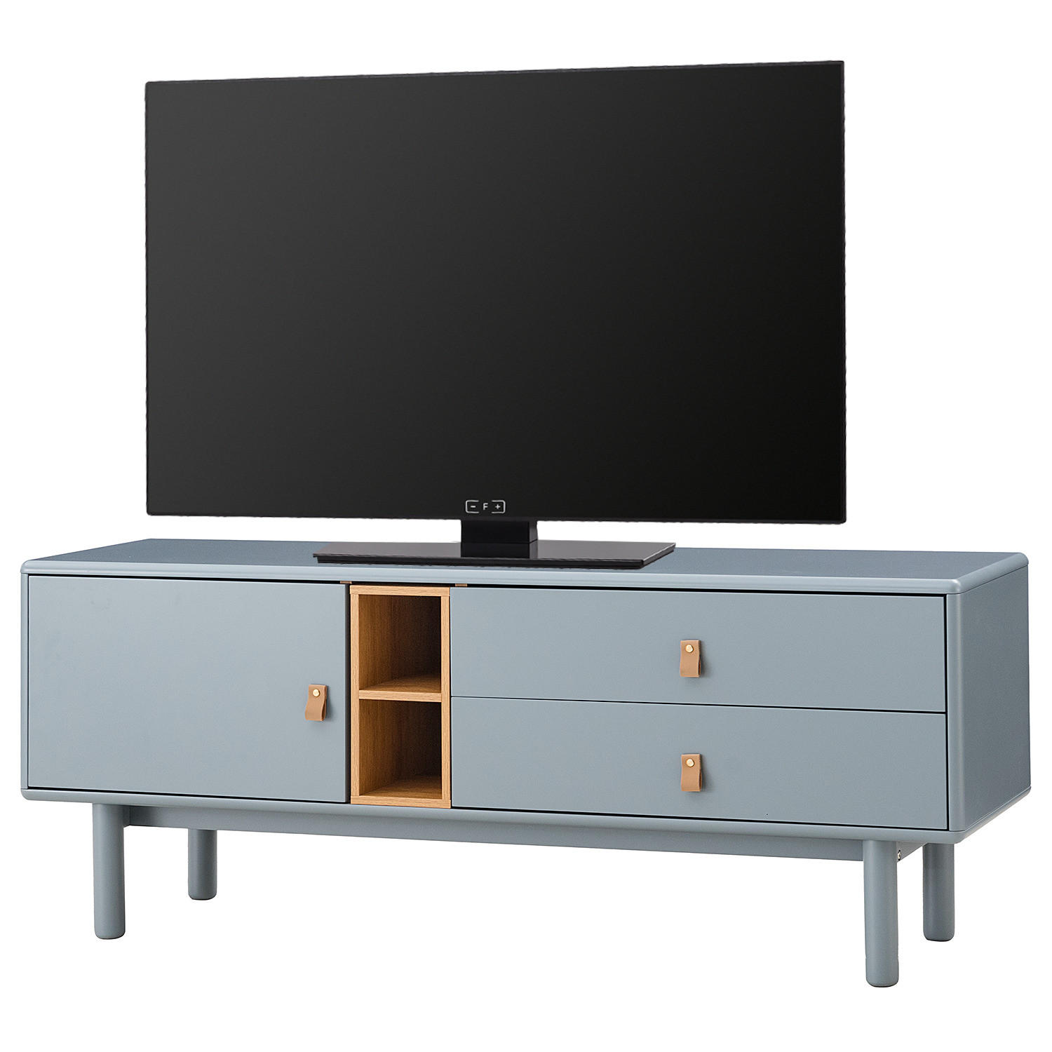 TV-LOWBOARD - 140 cm - Blaugrau/Braun, Holz/Holzwerkstoff (140/55/40cm) - home24