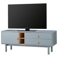 TV-LOWBOARD - 140 cm - Blaugrau/Braun, Holz/Holzwerkstoff (140/55/40cm) - home24