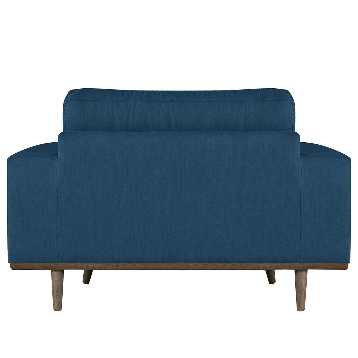 SESSEL - Blau/Eichefarben, Eichenholz/Textil (122/81/88cm) - home24