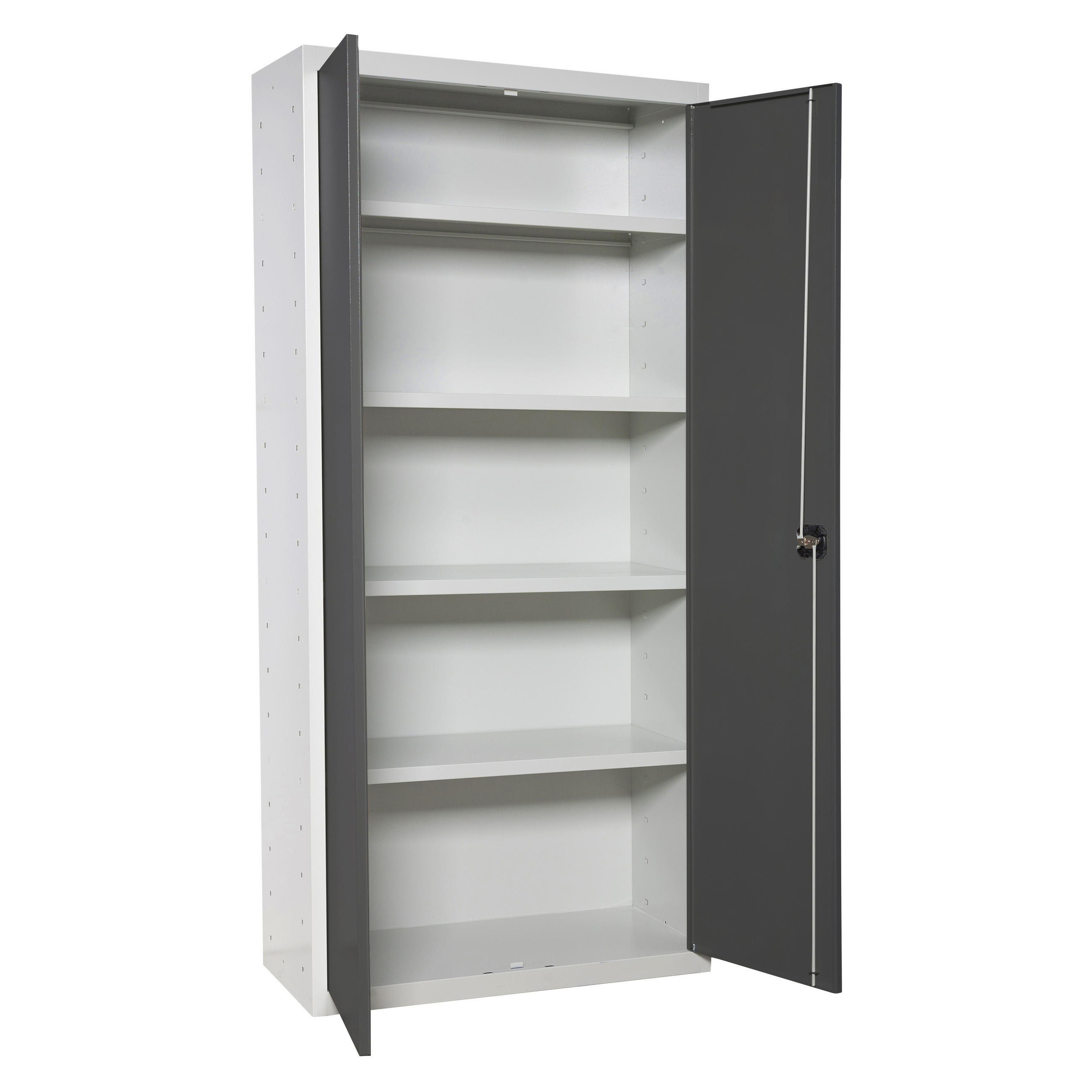 STAHLSCHRANK Amego HxBxT 180x80x40 cm 4x Fachboden Anthrazit-Weiß - Anthrazit, Metall (80/180/40cm) - PROREGAL