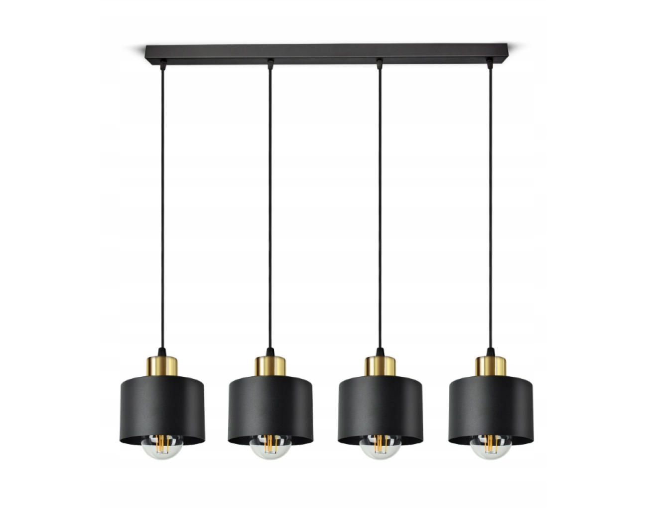 PENDELLEUCHTE BLACKSPOT - Goldfarben/Schwarz, Metall (12/65/80cm) - kiki design