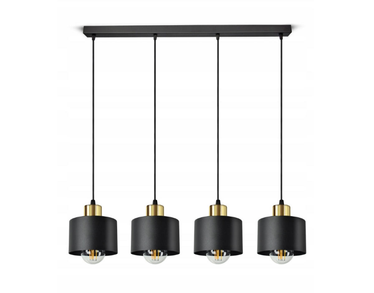 PENDELLEUCHTE BLACKSPOT - Goldfarben/Schwarz, Metall (12/65/80cm) - kiki design