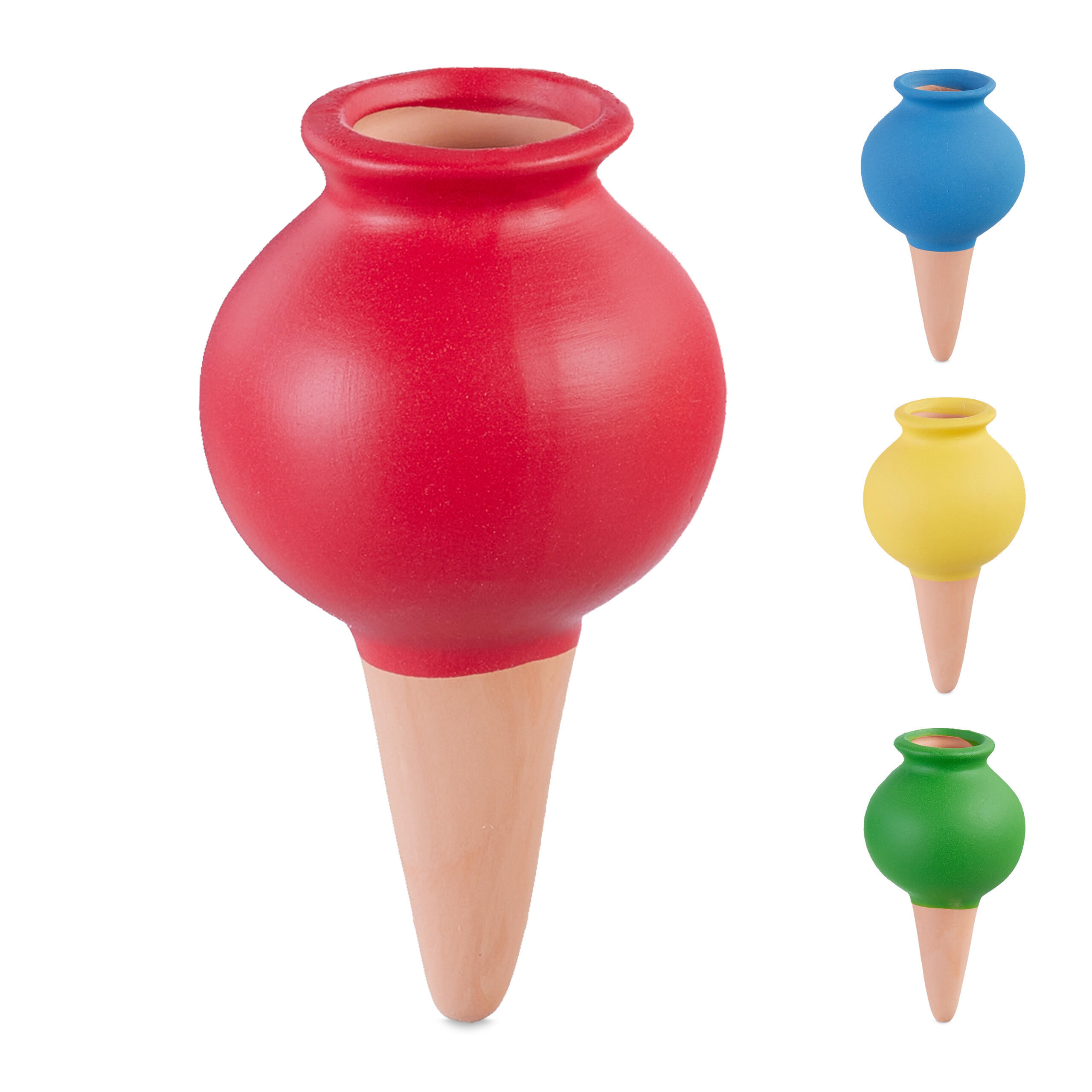 4XTONKEGEL - Multicolor, Keramik (6.5/11.5/6.5cm) - Relaxdays