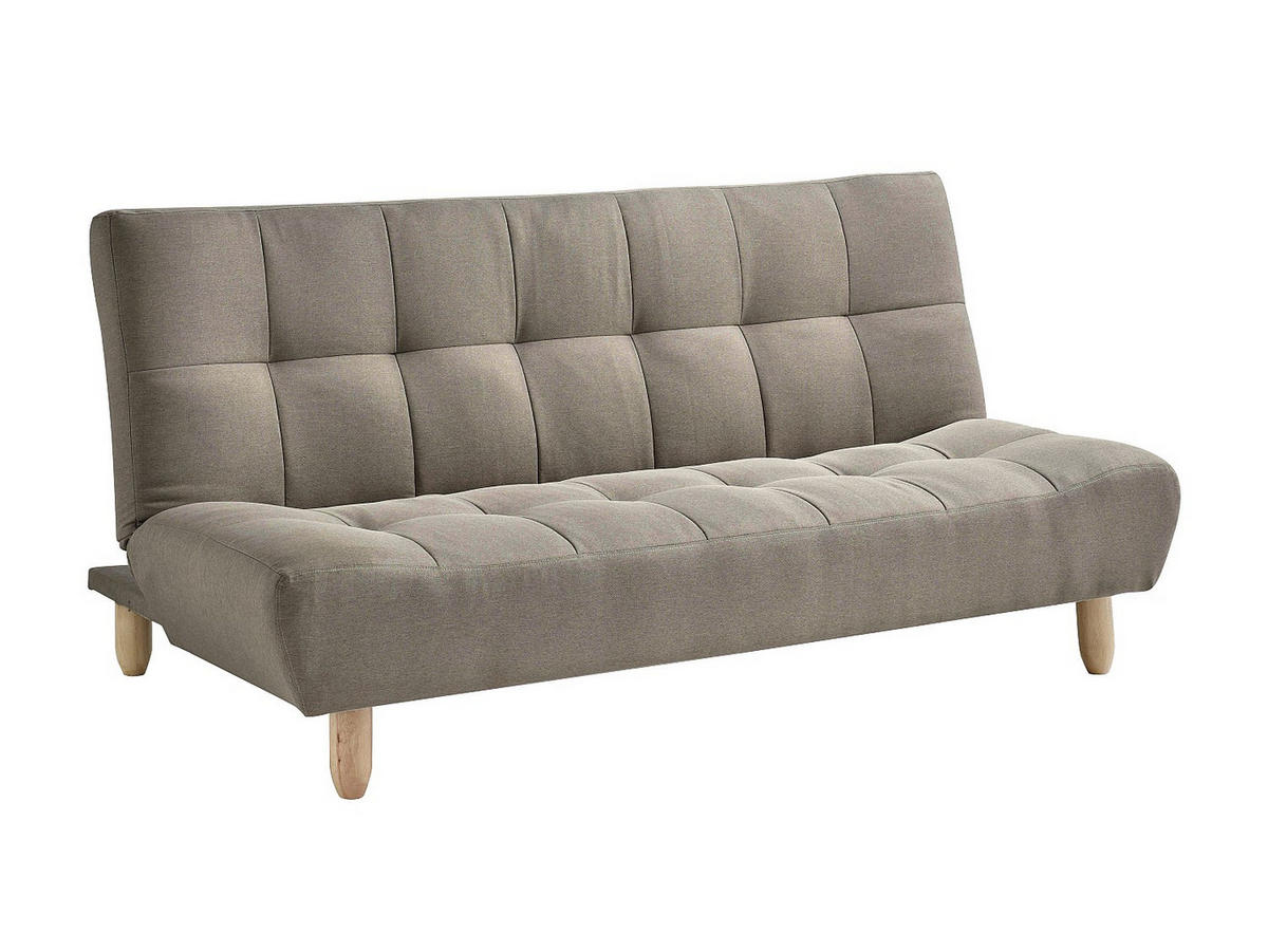 SCHLAFSOFA - 3 Personen - Stoff - Taupe - - Taupe, Textil (182/87/97cm) - Vente-Unique