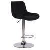 BARHOCKER Lento, Gestell Metall in Chromoptik, Samt Schwarz - Chromfarben/Schwarz, Textil/Metall (50/100/50cm) - TPFLiving