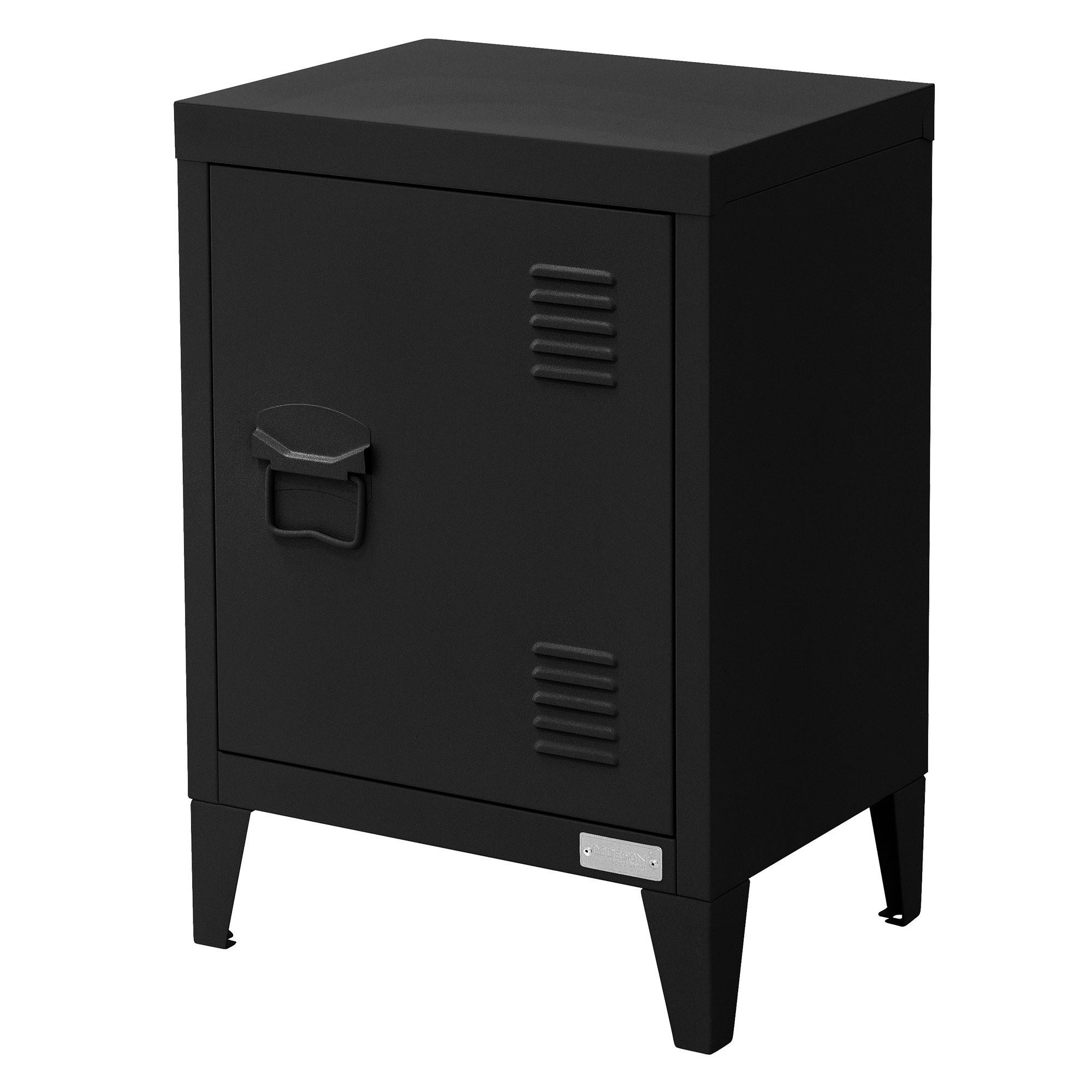 NACHTTISCH Schwarz 40x30x58 cm aus Stahl - Schwarz, Metall (40/58/30cm) - ML-DESIGN