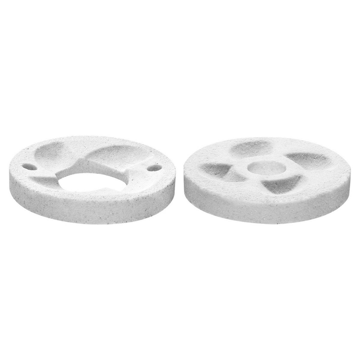 GETREIDEMUHLE 2-teiliges Set Ersatzmahlscheiben Kompatibel Mit GM-002 - Silberfarben, Metall (18/8/18cm) - Rolipo