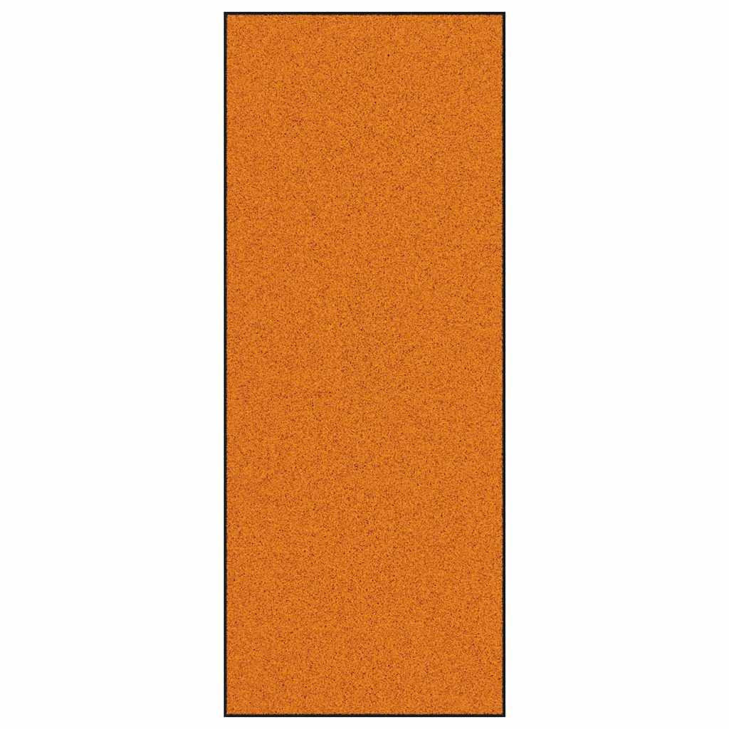 FUSSMATTE Orange Und Schwarz 120/300 Cm 100% Polyamid - Orange, Kunststoff (120/300cm) - vidaXL