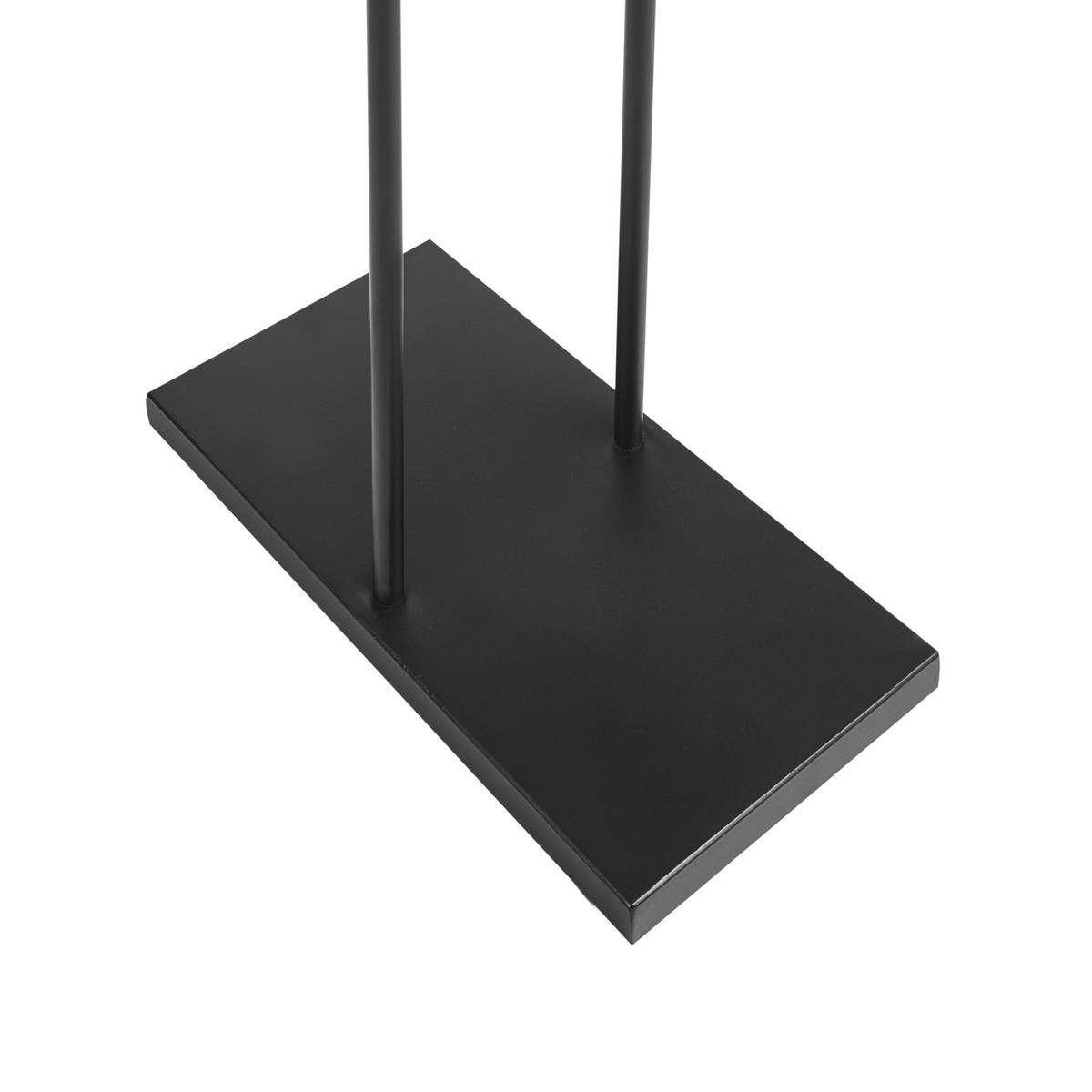 VĚŠÁK NA OBLEČENÍ s přihrádkami Černý Pipoon - světle hnědá, kov (52/116/21cm) - Beliani