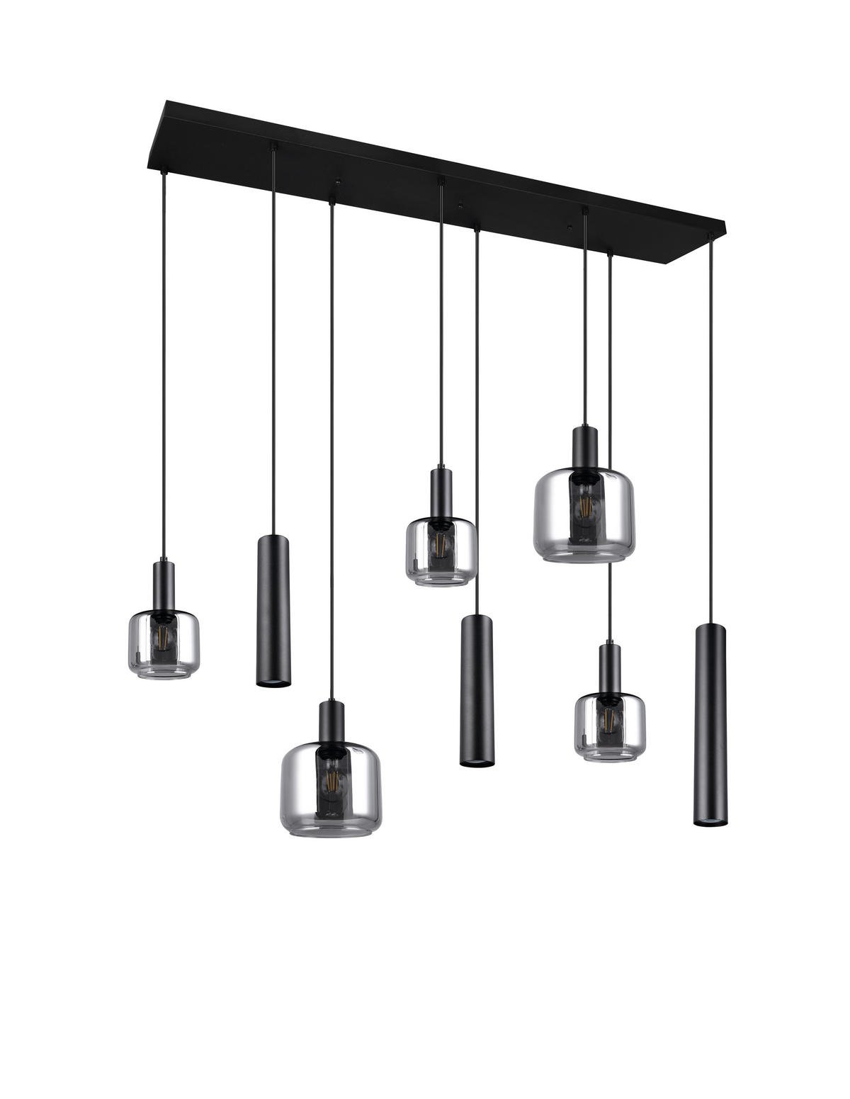 HÄNGELAMPE MATARO - Schwarz - 0/0/150 cm - Schwarz, Metall (118/118/150cm) - Trio Leuchten
