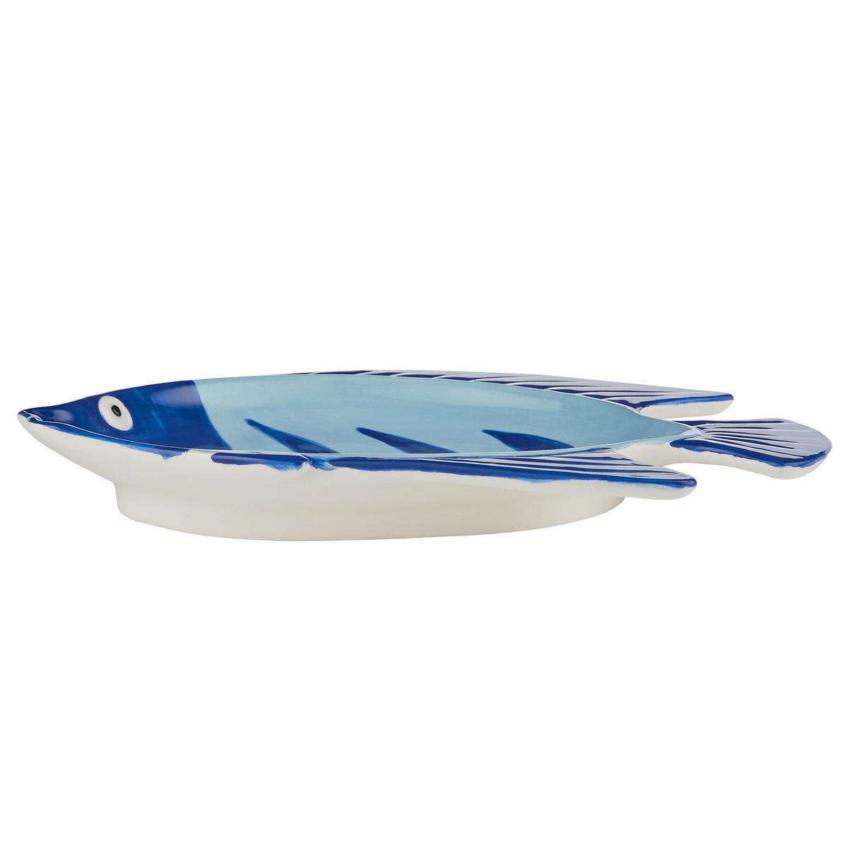 DEKOTELLER Taverna Fisch 22 cm - Blau, Stein (2.6cm) - Butlers